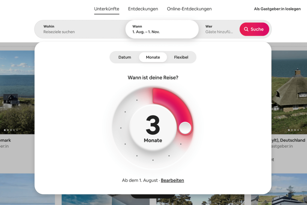 Screenshot Airbnb Monatsaufenthalte